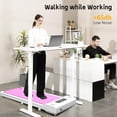 thumbnail image 4 of Walking Pad, Under Desk Treadmill with 2.5hp 265 Lbs Capacity, Portable Treadmill with Remote Control Led Display for Home/Office,Pink, 4 of 7
