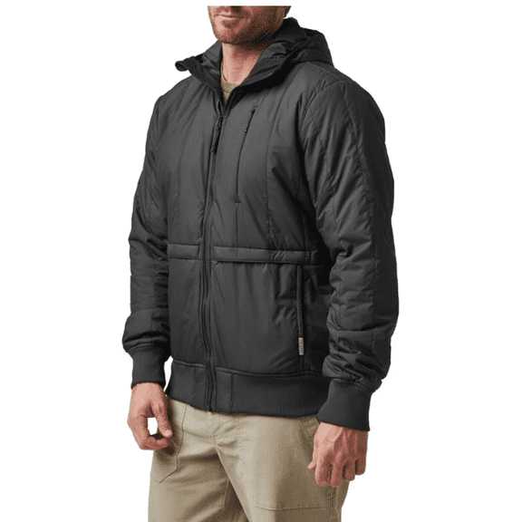 New Plus Size Men's Black Hooded Thin Cotton Jacket
