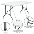 thumbnail image 4 of Flash Furniture Elon 5' Rectangular All-Occasion Plastic Folding Event Table, White, 4 of 9