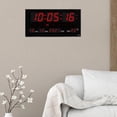 thumbnail image 5 of Large Digital Wall Clock LED Display with Day Date Large Number Display Alarm Clocks for Home/Study Room/Living Room/School, 5 of 6
