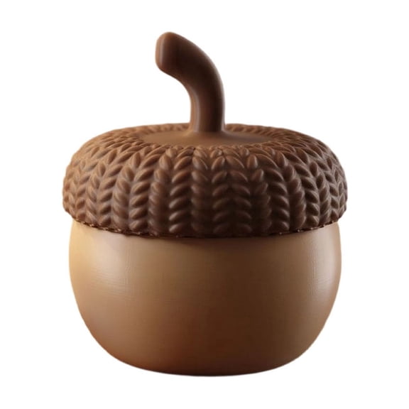 SLYNSHome Acorn Shaped Storage Jar With Texture Lid, Decorative Trinket Container, Multi-Purpose Box For Jewelry, Candy, Desktop Sundries, Autumn Home Tabletop Decor