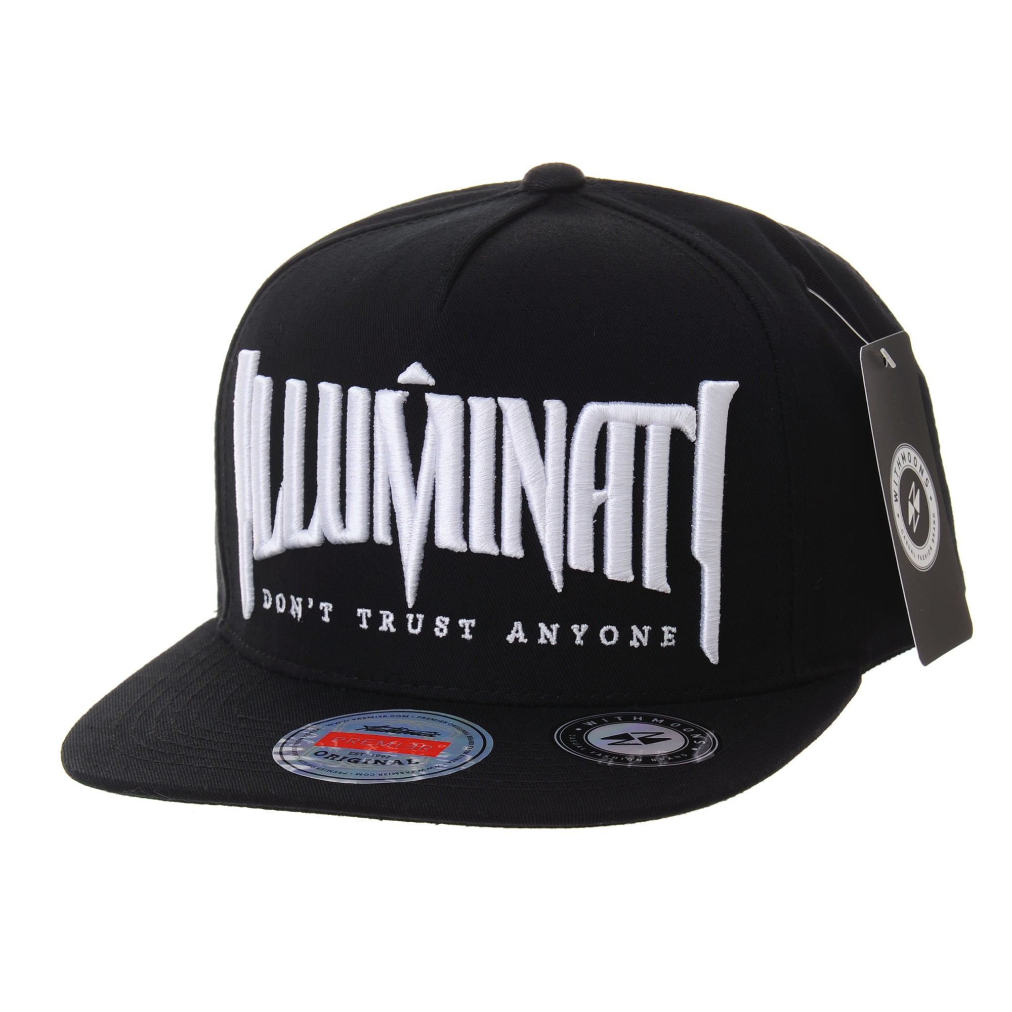 WITHMOONS Snapback Hat Illuminati Embroidery Hip Hop Baseball Cap AL2389 
