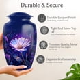 thumbnail image 3 of MUKTIVE Daisy Urns for Adult Ashes Men - Blue Large Urns for Human Ashes Adult Male - Purple Decorative Urn for Mother - 10 Inch Cremation Urn for Female, 3 of 7