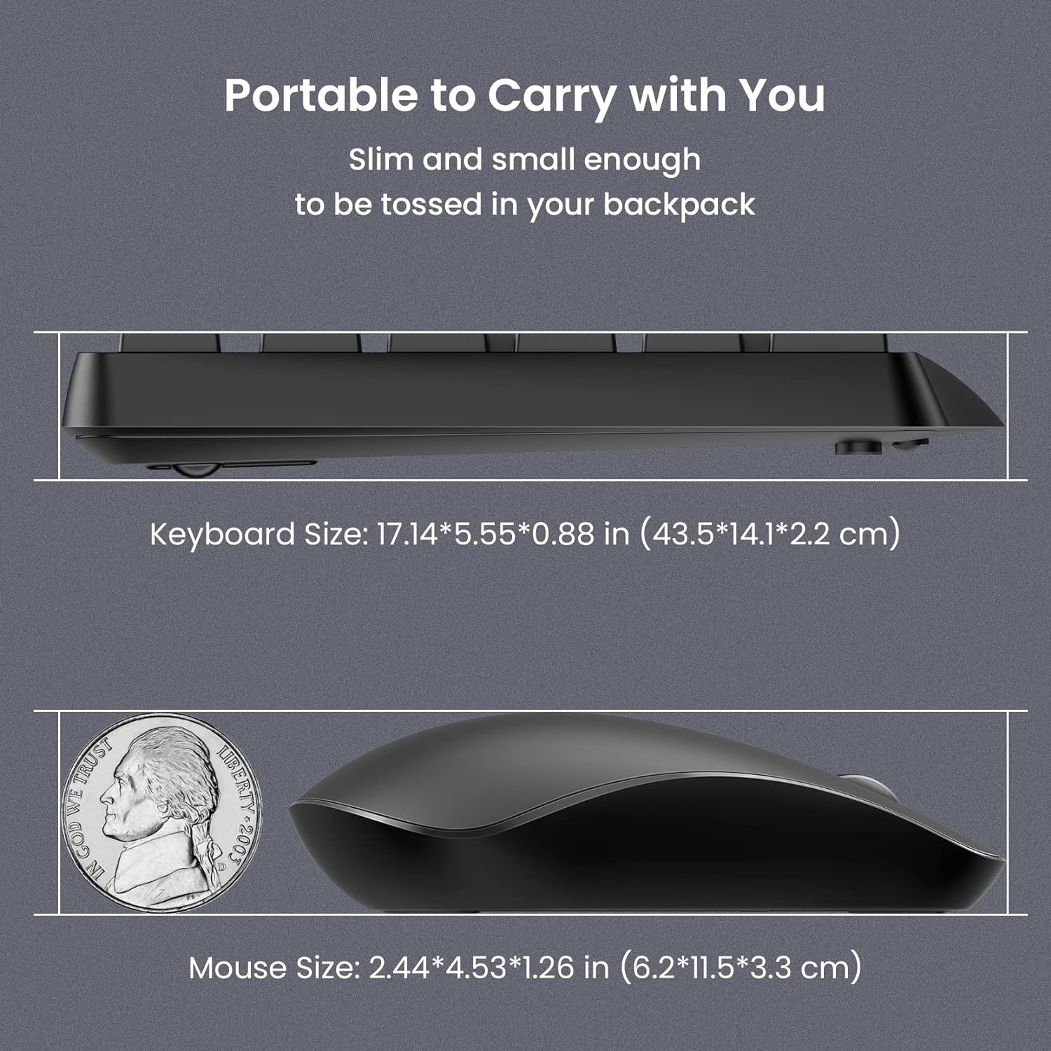 VicTsing 104-Key Wireless Keyboard Mouse Combo photo 6