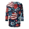 thumbnail image 5 of Aloohaidyvio 2024 USA Flag for Women Plus Size Shirts,Independence Day Tops for Women,4th of July Summer Patriotic Loose T-shirt, 5 of 5