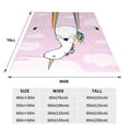 thumbnail image 3 of Honeii Aerial Yoga for Unicorn Print Fleece Blanket - Throw Blanket for Bed, Sofa, Couch, Camping, and Travel , Microplush Ultra Soft Warm Blanket-40"x30", 3 of 7