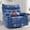Blue, variant on GEEYOO Swivel Rocker Recliner Chair for Adults with Vibration Massage & Heat,Manual Recliner with Storage Compartment & Cup Holders Nursery Glider Recliner for Living Room,Chenille,Blue