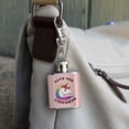 thumbnail image 3 of Save the Unicorns Rainbow Funny Humor Stainless Steel 1oz Mini Flask Key Chain, 3 of 4