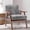 Light Camel-Fabric, variant on Accent Chair, Living Room Chairs with Extra-Thick Backrest, Lounge Accent Chair with Solid Wood Frame, Comfy Tech Cloth Vanity Chair Armchair for Bedroom, Reading Room, Office, Brown
