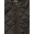 thumbnail image 5 of DARING DIVA Women's Zip Stand Collar Quilted Padded Vest L Brown, 5 of 6