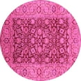 thumbnail image 1 of Ahgly Company Indoor Round Oriental Pink Industrial Area Rugs, 3' Round, 1 of 4