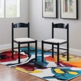 thumbnail image 2 of Linon Julian Wood Set of Two Side Dining Chairs in Black, 2 of 15