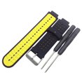 thumbnail image 2 of 1 pieza de Cintas de Silicona Recambios de Reloj Inteligente para Garmin Precursor 220 230 235 620 - Amarillo negro Sunnimix Muñequera de repuesto, 2 of 5