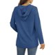 thumbnail image 4 of Sudadera de mujer con cuello en V y cordón de manga larga, sudadera con capucha, camiseta holgada informal para mujer, 4 of 6