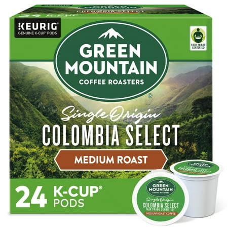 Green Mountain Coffee - Colombia Select Coffee, Keurig Single-Serve K-Cup Pods, Medium Roast Coffee, 24 Count