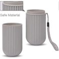 thumbnail image 4 of 2 Pieces Toothbrush Case, Toothbrush Travel Case, Toothbrush Case Children For Camping, Traveling, Hiking, Home (gray + White), 4 of 5