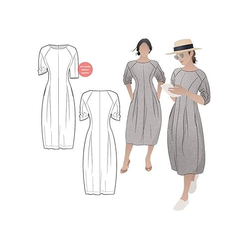 Patrón de costura Style Arc - Vestido de diseñador Gertrude (tallas 04-16)
