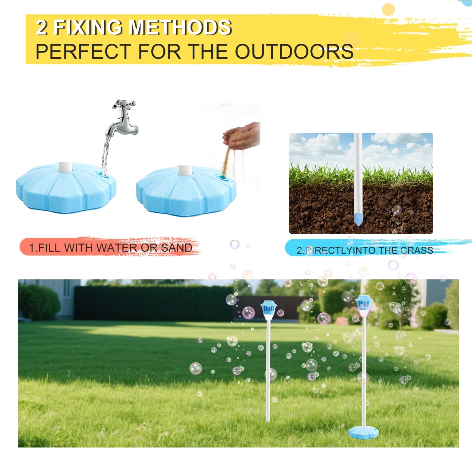 Bubble Machine Maker Stand - Automatic Bubble Machine | Road Lamp Shape Outdoor Entertainment | Rechargeable Automatic Endless Bubble Fun for All,Built-in Music & Night Light | Party Decor
