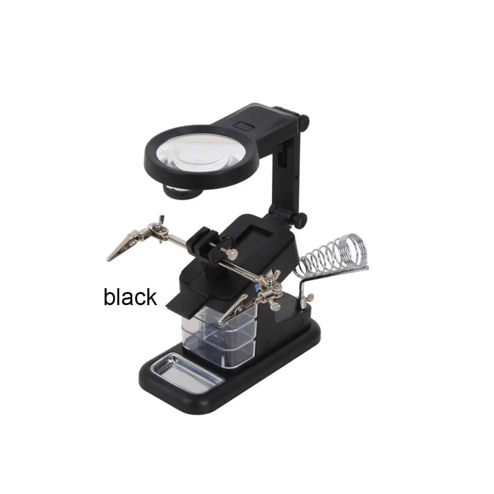 Enhanced Third Hand Soldering Iron Stand Holder Station Magnifier Tool Kit TFSU 