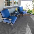 thumbnail image 2 of Aukfa 44 Pack Interlocking Deck Tiles, 12"X12" Waterproof Outdoor Flooring for Patio, Garden, Deck, Poolside, Backyard, Gray, 2 of 8