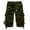 Army Green, variant on YYDGH Men's Cargo Shorts 3/4 Relaxed Below Knee Capri Cargo Pants Cotton Gray M