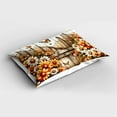 thumbnail image 2 of Ambesonne Rustic Pillow Sham, Farmhouse Summer Chamomiles, 26" X 20", Orange Sepia and Off White, 2 of 2
