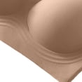 thumbnail image 6 of Shrysg Women's Wireless Push-Up Bralette Solid Color Breathable T-Back Everyday Bra Light Support Casual Underwear Beige, 6 of 6