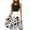 D, variant on Plus Size Dresses Women's Solid Color Loose Casual Fashionable Printed Sleeved V-neck Mid Calf Dress Sleeved V-neck Dress Flowy Casual Maxi Dresses D_S