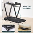 thumbnail image 6 of 2-in-1 Folding Treadmill,Compact Walking Pad with 15% Auto Incline & Safety Handle,LED Display,Under Desk Treadmill,7.5 MPH Max Speed,Walking or Running for Home Office, 6 of 8