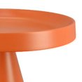 thumbnail image 3 of Mesa soporte para plantas Benzara naranja de metal con tapa redonda de 49 cm, 3 of 5