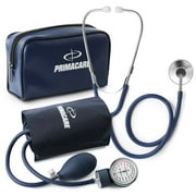 Primacare DS-9197-BLWM Professional Classic Series Manual Adult size Blood Pressure Kit, Emergency Bp kit with Stethoscope and Portable Leatherette Case, Nylon Cuff, Blue