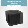 thumbnail image 2 of Durable Square Fire Pit Cover, Fits For 28-32 Inch Gas Fire Table, Waterproof And Windproof, 32 X 32 X 24 Inches, Black, 2 of 4