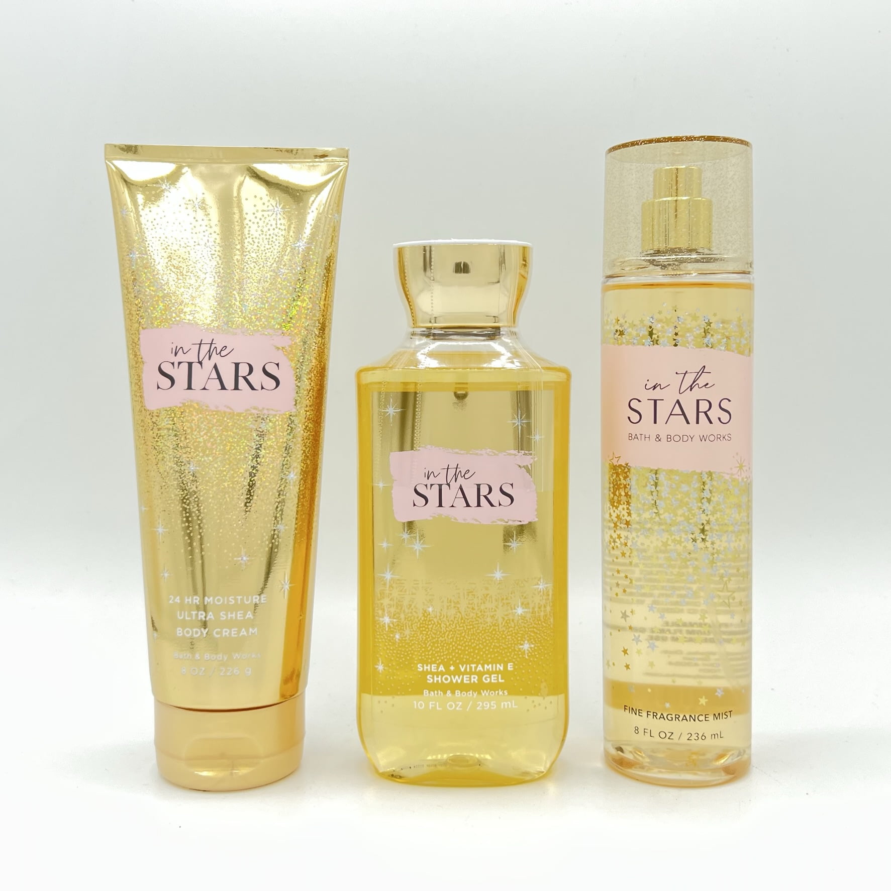 Bath & Body Works In The Stars 8oz Body Cream, 10oz Shower Gel and
