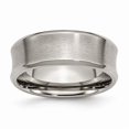 thumbnail image 1 of 8 mm Titanium Beveled Edge, Concave Brushed & Polished Band - Size 13, 1 of 1