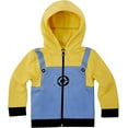 thumbnail image 4 of Cubcoats Transforming 2 in 1 Toddler Unisex Universal Studios Bob the Minion 2-in-1 Stuffed Animal Hoodie Yellow Size 2T, 4 of 6