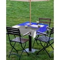 thumbnail image 4 of Fsddascl Blue Purple Grey Outdoor Tablecloth - 54x54 Inch Square Dining Table Cover, Modern Abstract Geometric Oil Painted Waterproof Outdoor Table Cloth with Umbrella Hole & Zipper for Picnic/Patio, 4 of 7
