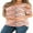Camo Pink, variant on Womens Summer T Shirts Strappy Short Sleeve Tunic Tops Strappy Cold Shoulder Blouse