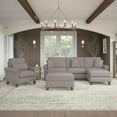 thumbnail image 7 of Coventry Chaise Sectional with Chair & Ottoman in Beige Herringbone Fabric, 7 of 7