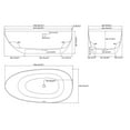 thumbnail image 5 of MEDUNJESS 67" Stone Resin Freestanding Bathtub, Modern Soaking Solid Surface Bathroom Freestanding Tubs with Pop-up Drain and Overflow, Matte White, 5 of 11
