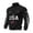 Black, variant on IWRICH Men's Quarter Zip USA Flag Waffle Sweatshirts 250th Anniversary 1776-2026 Pullover Tops Collar Casual Plus Size Tees White XL