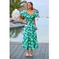thumbnail image 5 of Vestido PRETTYGARDEN de Primavera, Cuello Cuadrado, Manga Abullonada, Midi, Talla XL, 5 of 5