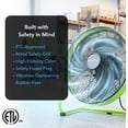 thumbnail image 6 of Comfort Zone 14-inch All-Metal Industrial Floor Fan with Adjustable Tilt, 6 of 7