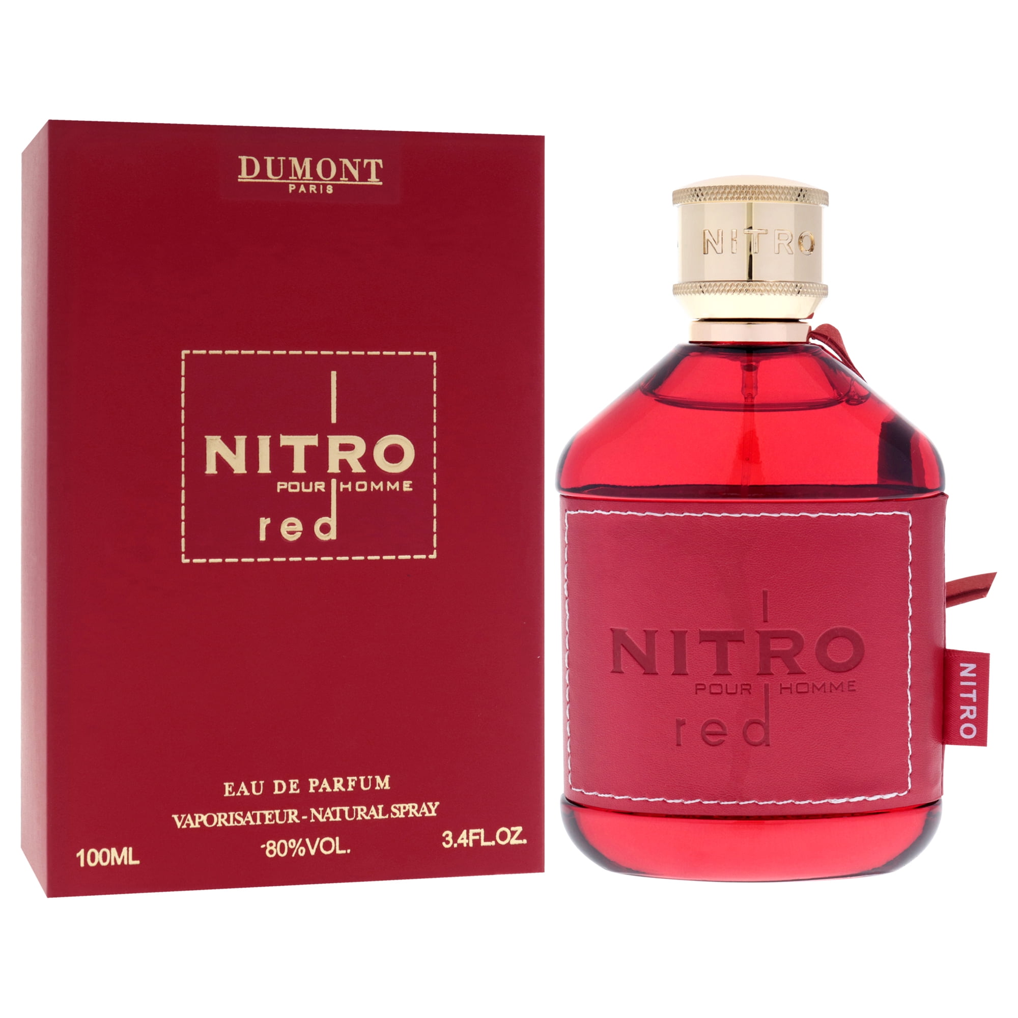 Dumont Nitro Red Men's EDP Spray Cologne, Aromatic Fruity