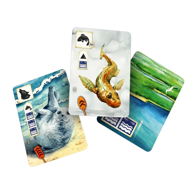 meadow downstream cards and sleeves pack Board Game EXPANSION – Asmodee USA Go kayaking down the river and compete with others on the new fields of exploration Meadow: Downstream Expansion Board Game