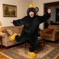 thumbnail image 5 of Wearable Blanket Hoodie With Slippers Oversized Flannel Bird Onesie For Adults Funny Loungewear Footwear Set, 5 of 5
