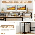 thumbnail image 5 of Gymax 67'' Computer Desk w/ Monitor Stand & File Drawer Power Outlets & USB Ports, 5 of 10