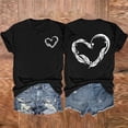 thumbnail image 2 of Tops Cortos para Mujeres Casual Impreso Cuello Redondo, Camiseta Ligera de Manga Corta para Diario, Fiesta Y Verano de Primavera, 2 of 3