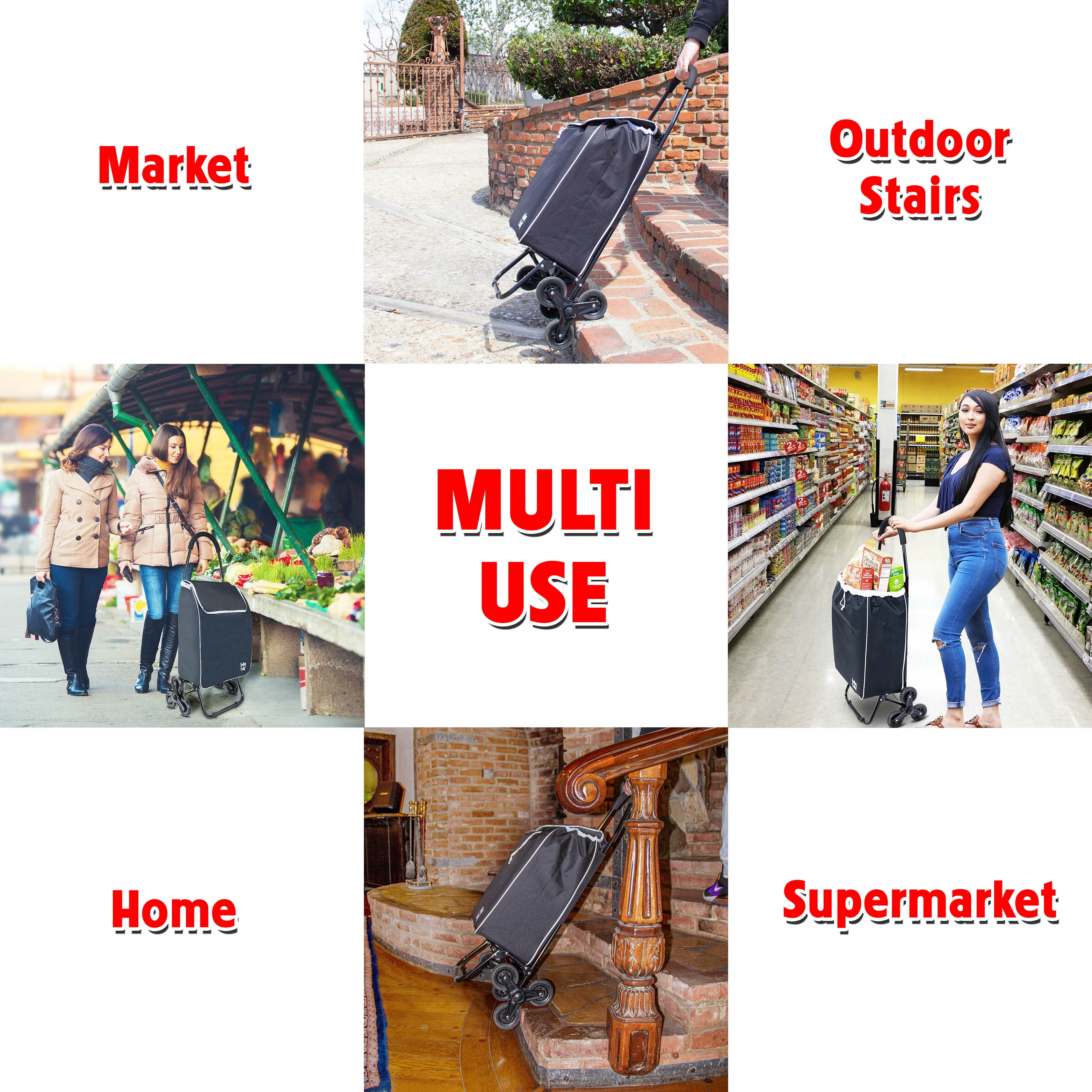 Buy dbest products Stair Climber Trolley Dolly Sport Grocery Cart 3