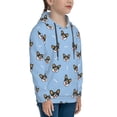 thumbnail image 3 of Lsque Corgi Dog Patten Youth Hoodie Sweatshirt Pullover with Kangaroo Pocket Boys and Girls Hoodie Warm Hoodie for Kids-Medium, 3 of 6