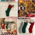 thumbnail image 2 of Medias navideñas de punto CAIROYAR verde blanco marfil y burdeos 18', 2 of 7